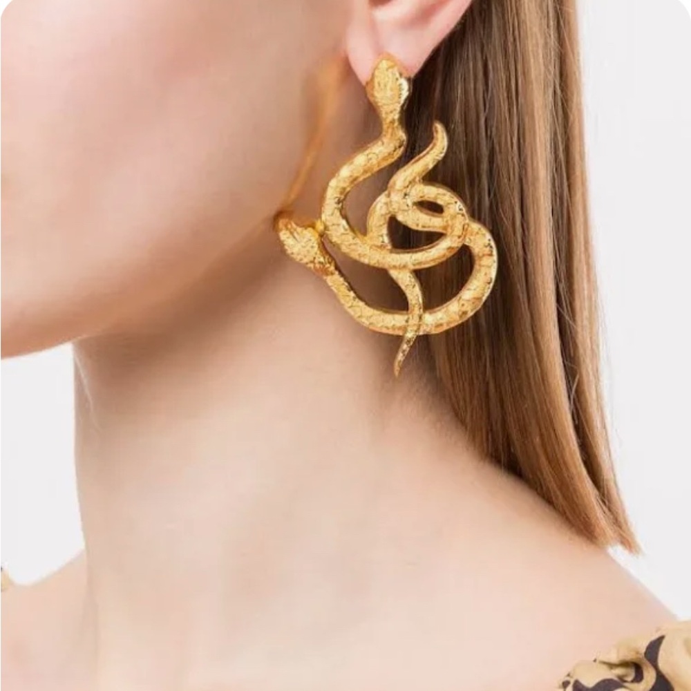 Luxury Natia X Lako Twisted Snake Earrings
